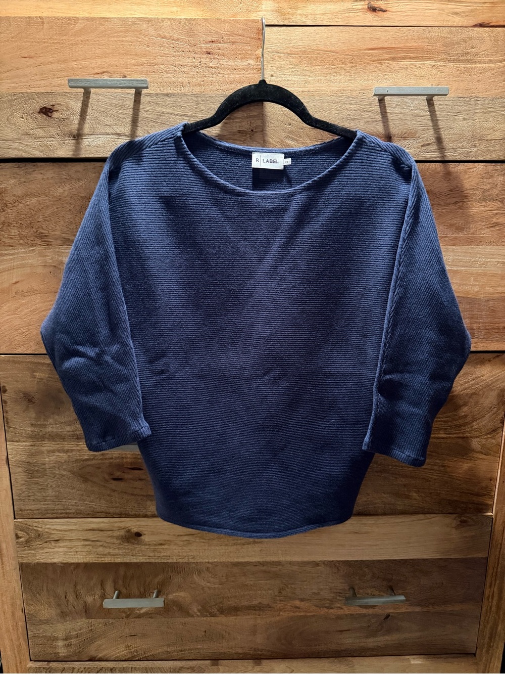 R Label Women's Navy Blue Knit Sweater